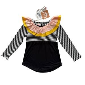 NWT Bang Bang Copenhagen Alma Ruffle Top Size 3-4y